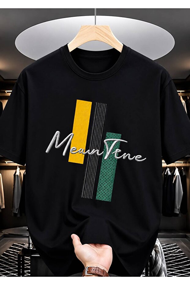 Black and White Written Meawnvibe Graphic Printed Unisex T-Shirt 100% Cotton Standard Fit