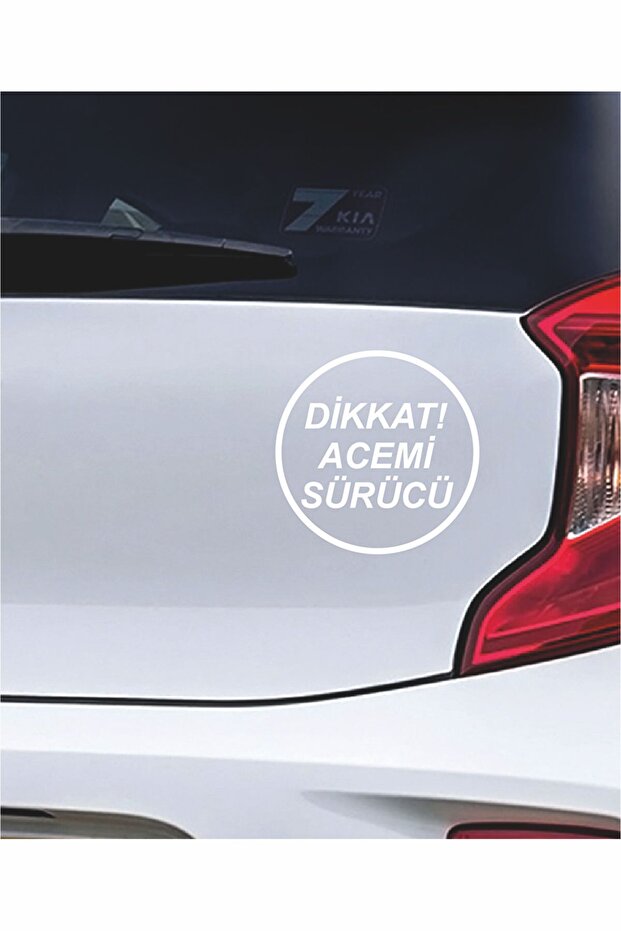 Attention Beginner Driver Vehicle, Car, Auto, Motorcycle, Helmet, Laptop, Glass Sticker 12X12 cm