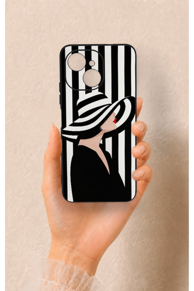 Tecno Spark 40C Compatible Madam Marica Patterned Silicone Case