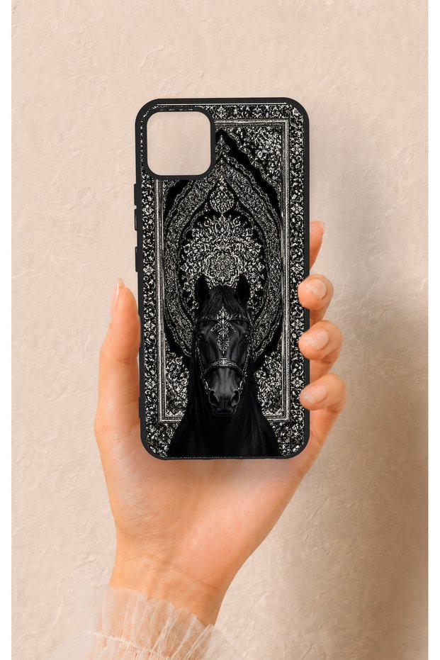 Realme C11 2021 Compatible Ethnic Horse Figure Patterned Silicone Case