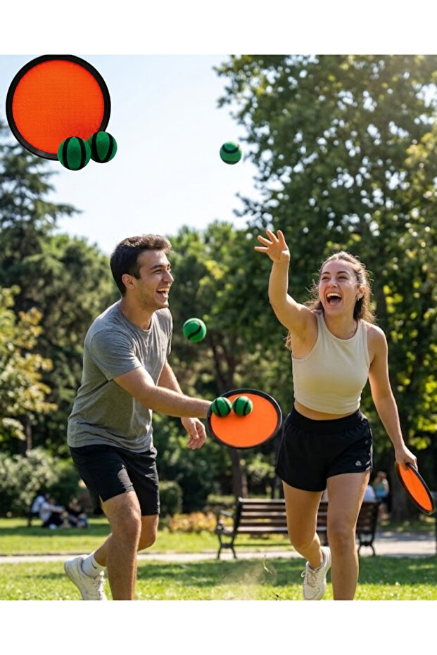 Velcro Ball Catching Game Set for 2 People, Fun Garden Beach Toy