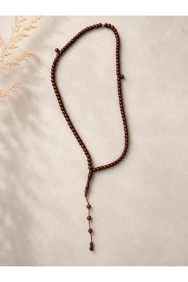 99 Natural Kuka Prayer Beads | Handmade Premium Quality | Traditional Brown Zikir Prayer Beads