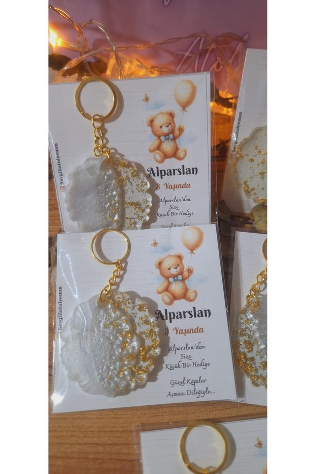 5 Pieces Gift Keychains Welcome Baby, Birthday, Mevlüt, Babyshower Gifts