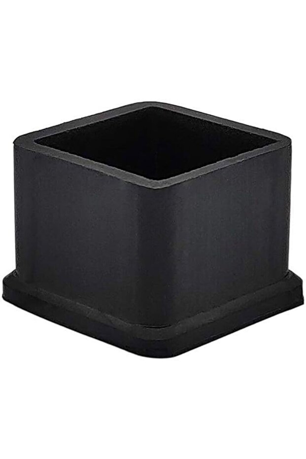 2.5 x 2.5 cm (1 inch x 1 inch) 16-piece thickened square black rubber protective covers for chair or table legs
