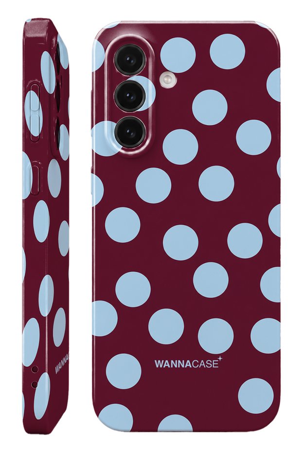 Samsung A56 Cherry Polka Dot Essential Slim Full Coverage Glossy Print Hard Phone Case with Camera Protection