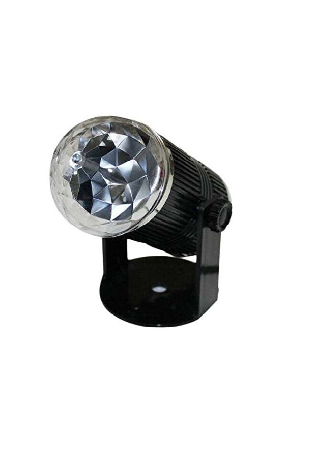 كرة إضاءة سحرية للديسكو مزخرفة بتقنية LED، لون أسود/شفاف، DLC-7112