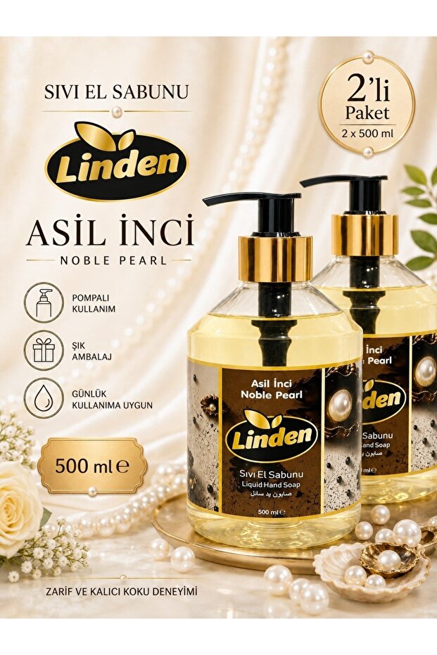 Liquid Hand Soap Asil İnci 500 ml Nobel Pearl X2 Pieces