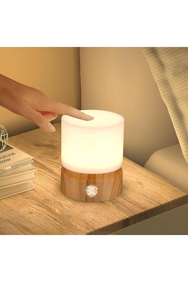 Touch bedside lamp, timer night light, baby night light, USB rechargeable children's night light with timer function, three modes, warm yellow