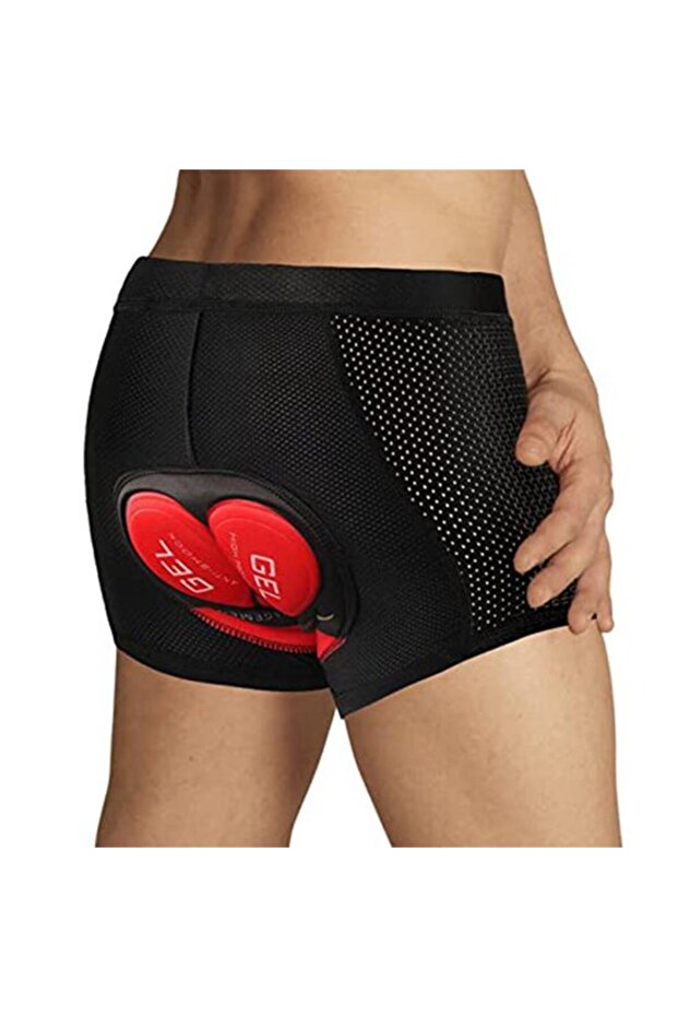 Black Size L Ergonomic 5D Gel-Padded Men's Cycling Shorts