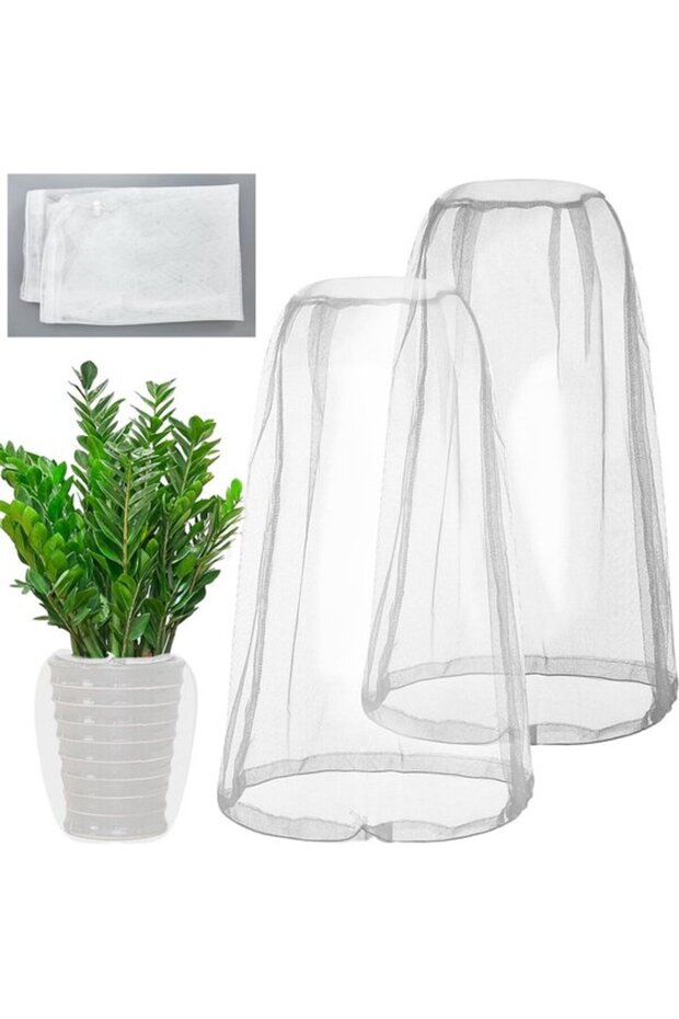 2-Pack 46x46cm Fine Mesh Insect Protection Bags, Garden Plant Pest Netting