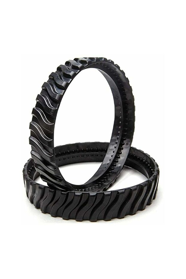 Four adjustable tracks for Zodiac MX6, MX8, and MX9, and tires for the Baracuda R0526100 robotic pool cleaner.