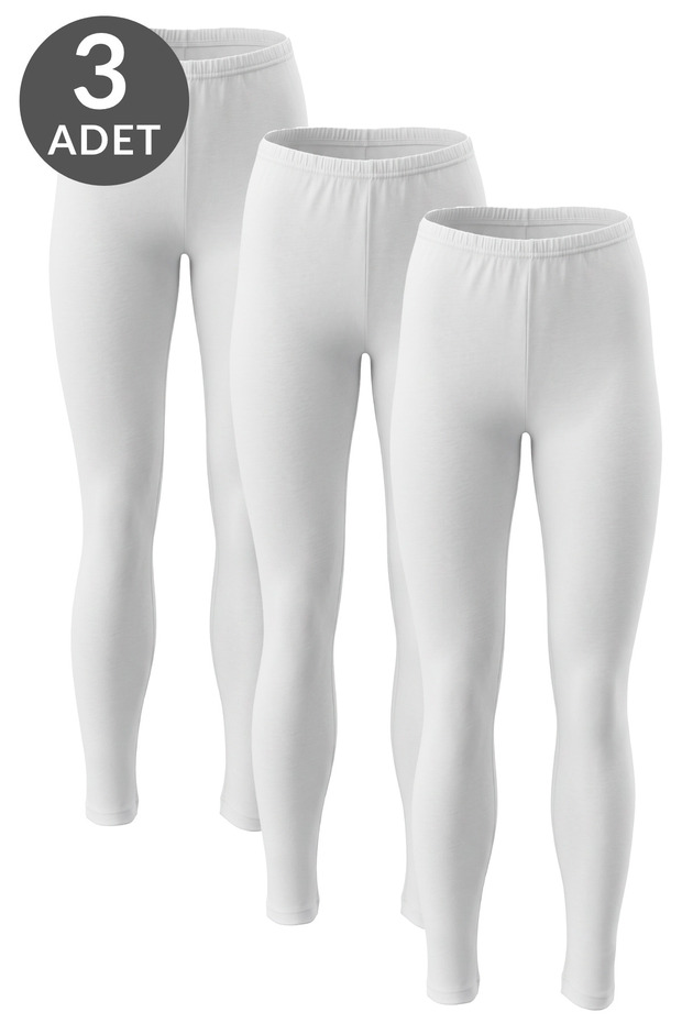 Women's 3-Pack Cotton Lycra Long Tights 7217