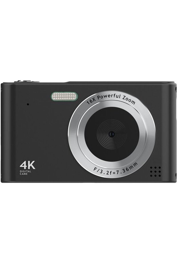 Suitable for Digital Camera 44MP Full HD 1080P Point-and-Shoot 64GB Card 16x Zoom Black