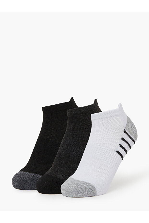 Pack of 3 - Contrast Detail Ankle Socks