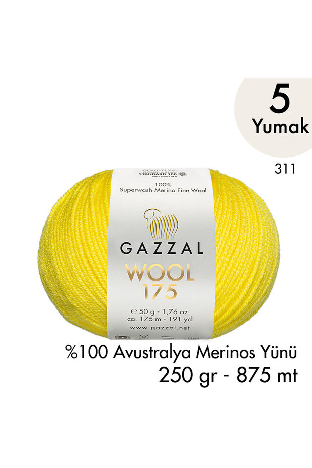 Wool 175 311 - Premium 100% Australian Merino Wool - 5 Yards