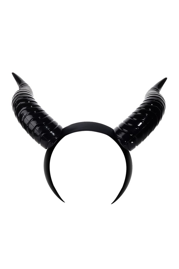 Demon Horns Animal Antelope Demon Horns Headpiece Cosplay Cow Devil Black Queen Headwear Halloween C