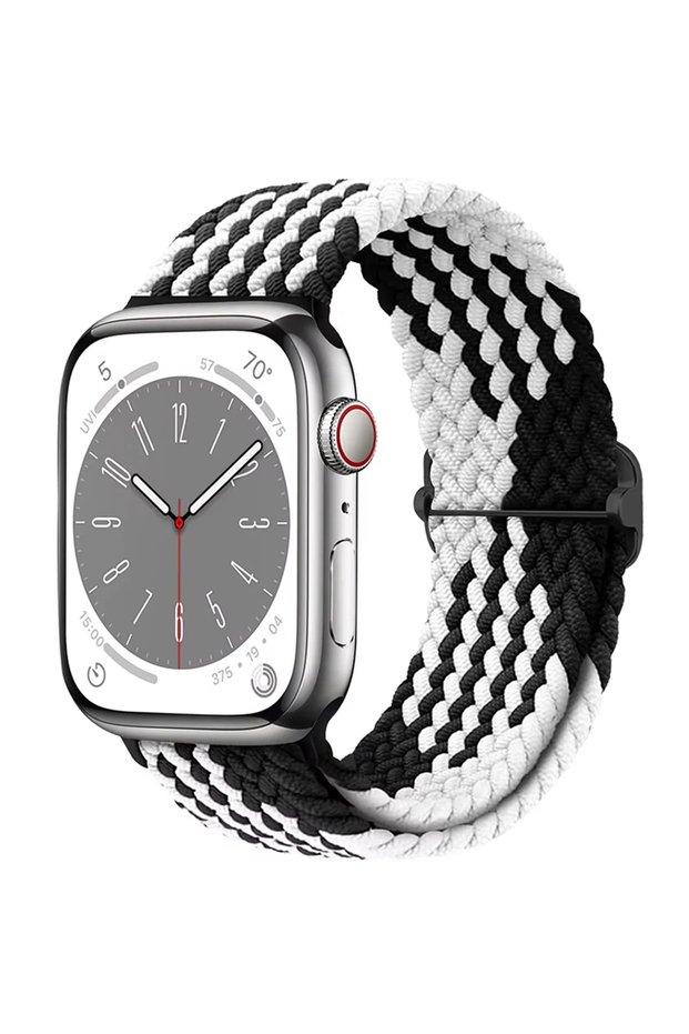 42mm 44mm 45mm 49mm 09 Z-Black white Braided Solo Loop For Apple watch Ultra band 40mm 44mm 41mm 38m