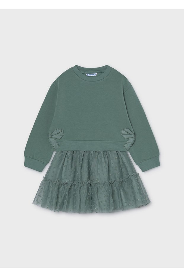 Girl's Tulle Skirt Sweatshirt Set 4934