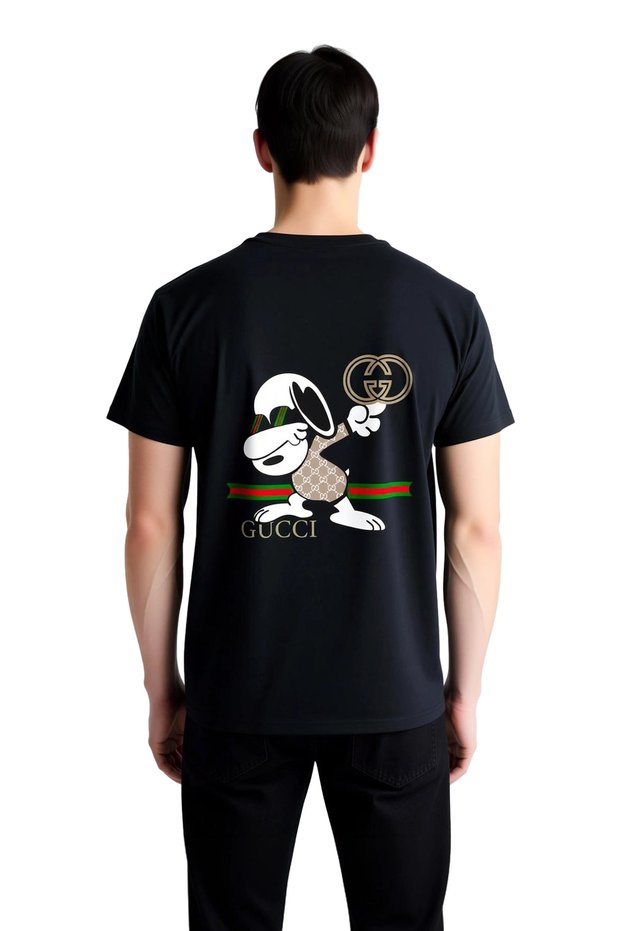 Luxury Fashion Dog Design Graphic Printed Men's T-Shirt