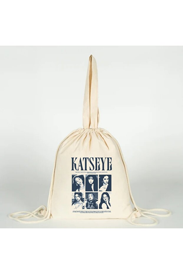 Katseye Printed Versatile Drawstring Cloth Bag 35X40 for Hand, Shoulder and Back