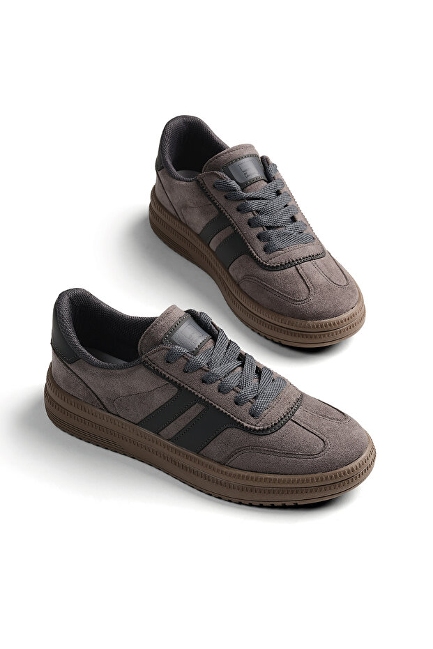 Women's Gray Smoked Comfortable Fit Non-Slip Sole Sneaker