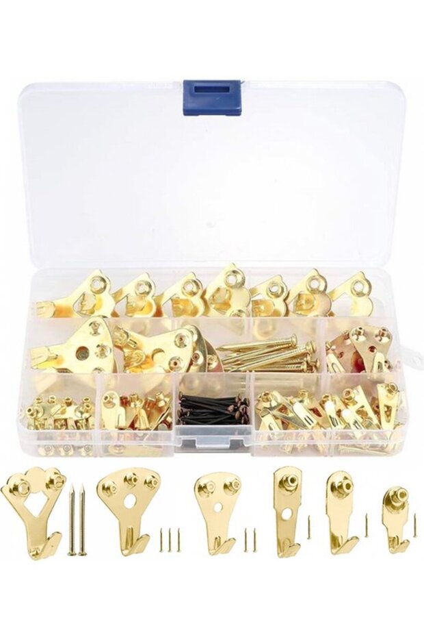 120 Hooks Hooks Wall Picture Picture Frame Hooks Screw Sets Pieces Heavy Duty Photo Hooks Suitable Painting Picture Frame Hooks Nail Support