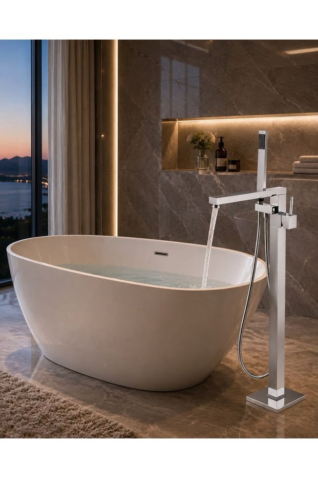 Foot-Mounted Built-In Bathtub Faucet Acar 17.03.100