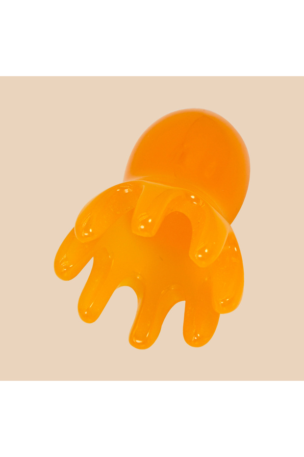 Yellow Cute Octopus Scalp Massage Comb (Resin)|Korean Hair Care, Stress Relief, Anti-Hair Loss, Port