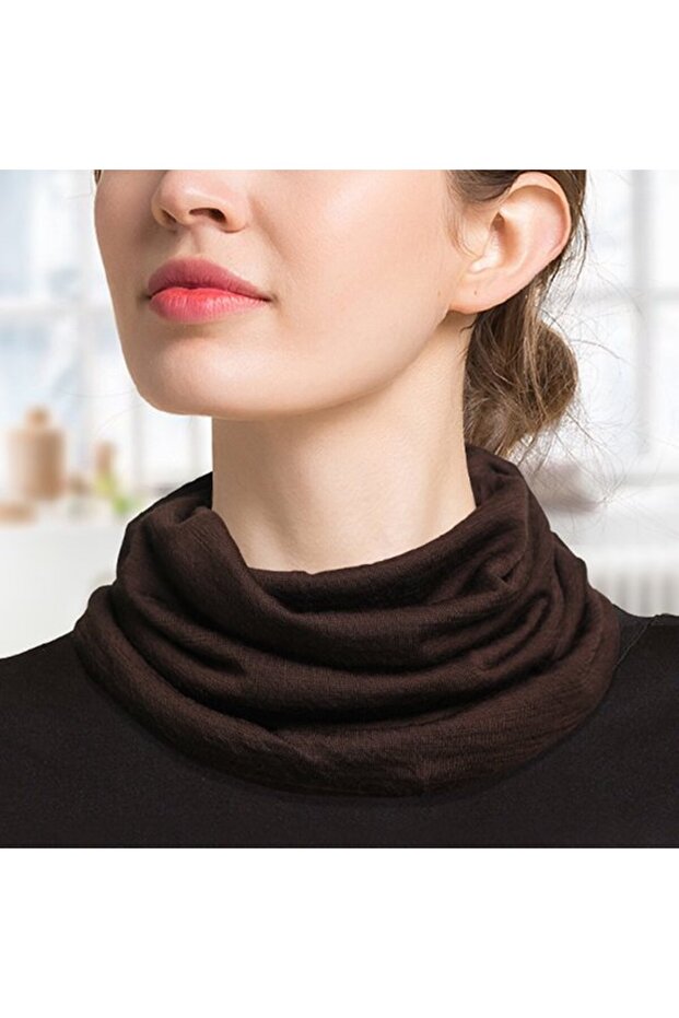 Women's wool headscarf light purple 32x19cm double-layer warm.