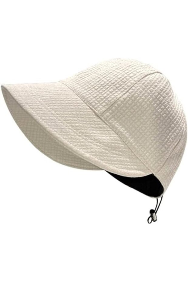 Women's sun hat - foldable UV protection white