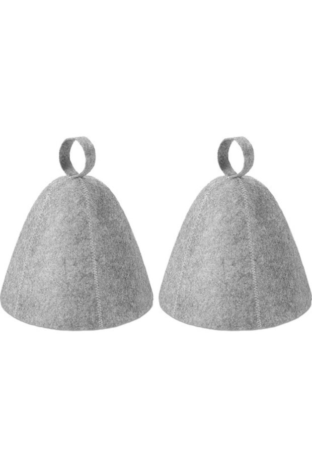 sauna hats, men's felt women's shower caps, fun (grey)