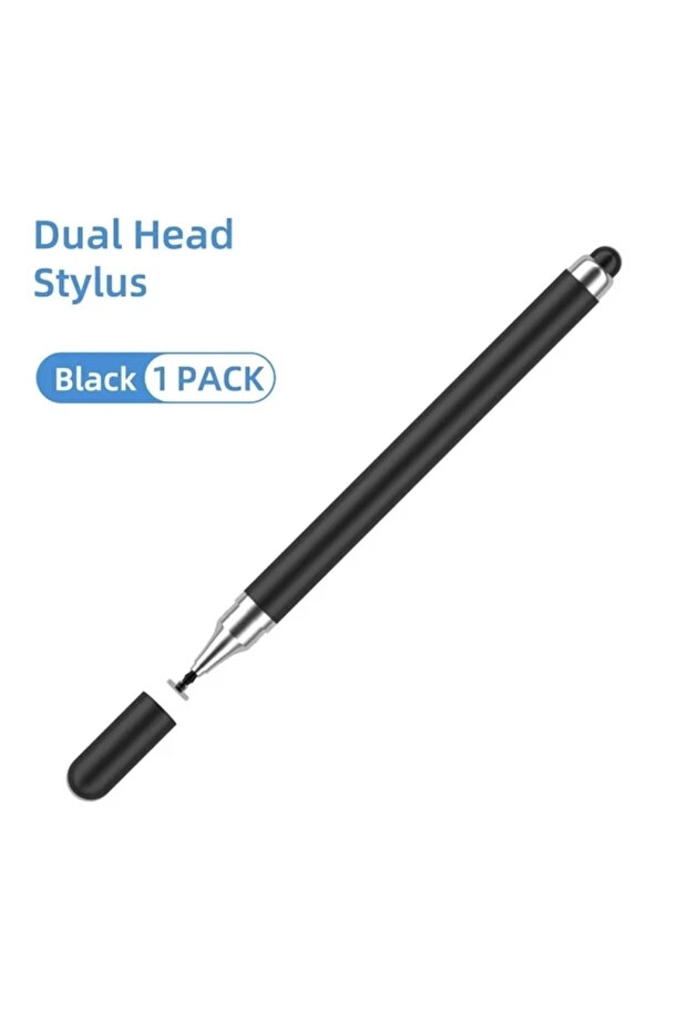 Black Universal 2 In 1 Stylus Pen For iOS Android Touch Pen Drawing Capacitive Pencil For iPad ...