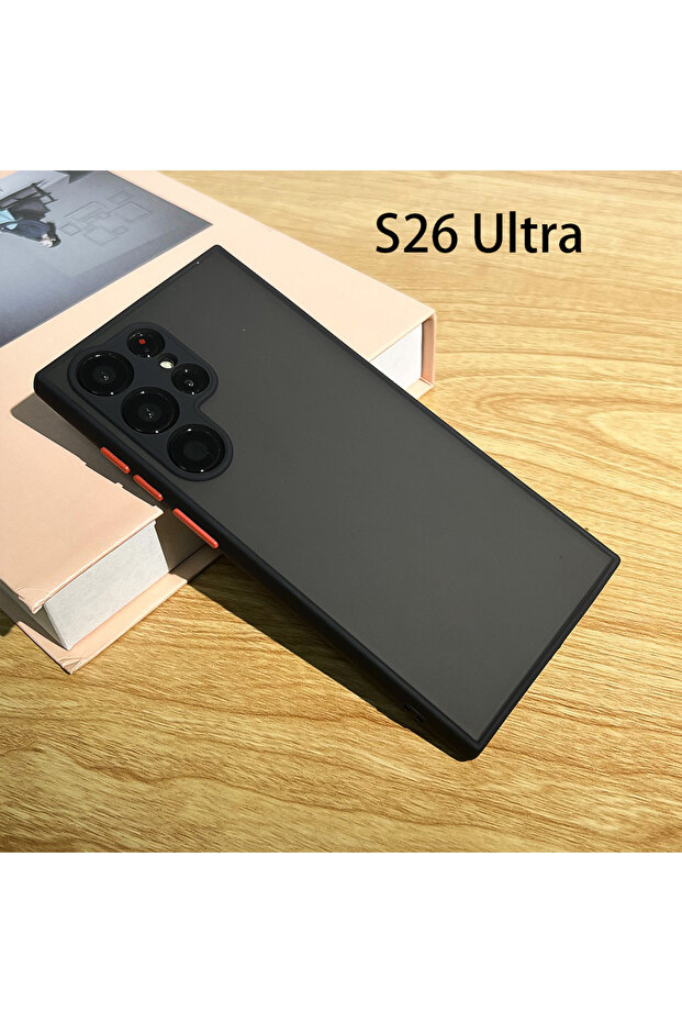 Galaxy S26 Ultra black Shockproof Phone Case for S26 Ultra New Armor Bumper Hard PC Cover Soft Bump