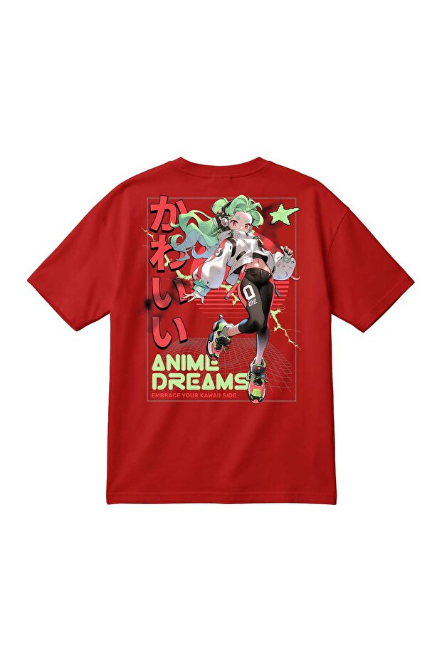 Y2K Anime Graphic Printed Oversized Unisex T-Shirt – Japanese Text Tee