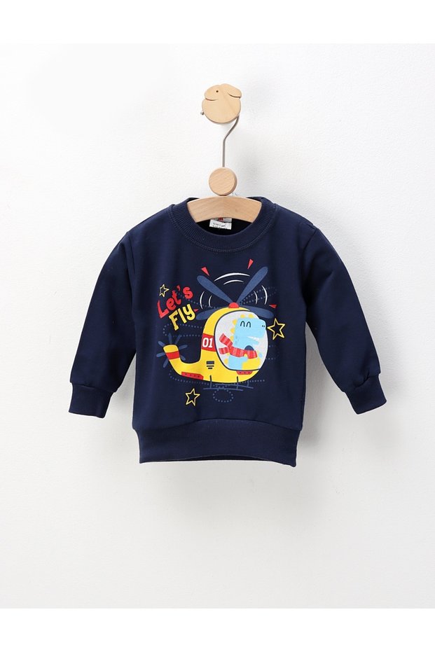 Bluza plusata Let s Fly, bleumarin