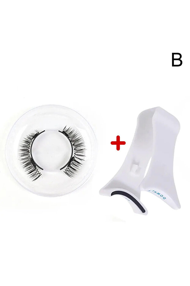 B Magnetic Eyelashes Handmade 3D Natural Magnetic False Eyelashes Reusable Magnetic Eyelashes Tweez.