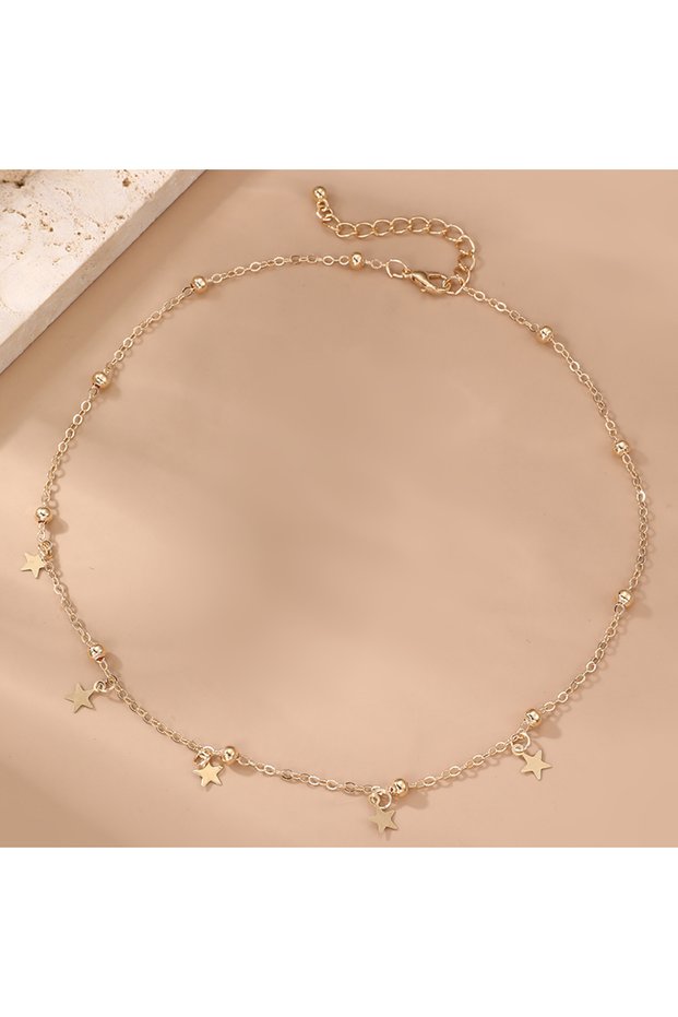 golden star necklace 1pc Minimalist Star Necklace – Dainty Star Pendant, Everyday Elegant Jewelry.