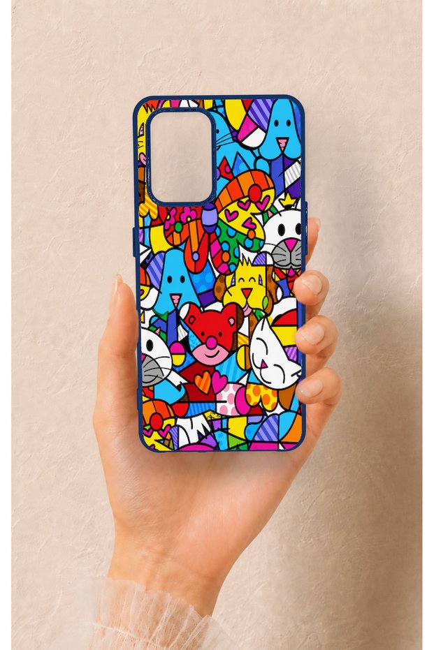 Oppo-A74 Compatible Britto Garden Patterned Silicone Case