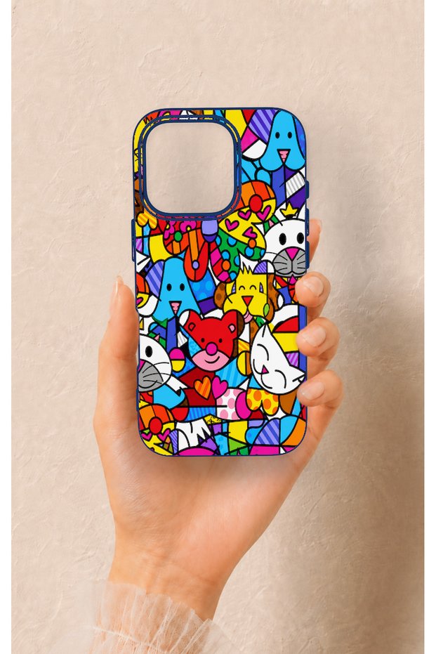iPhone 16 Pro Compatible Britto Garden Patterned Silicone Case