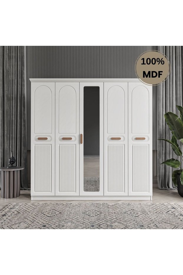 Pera 5 kapak MDF gardırop