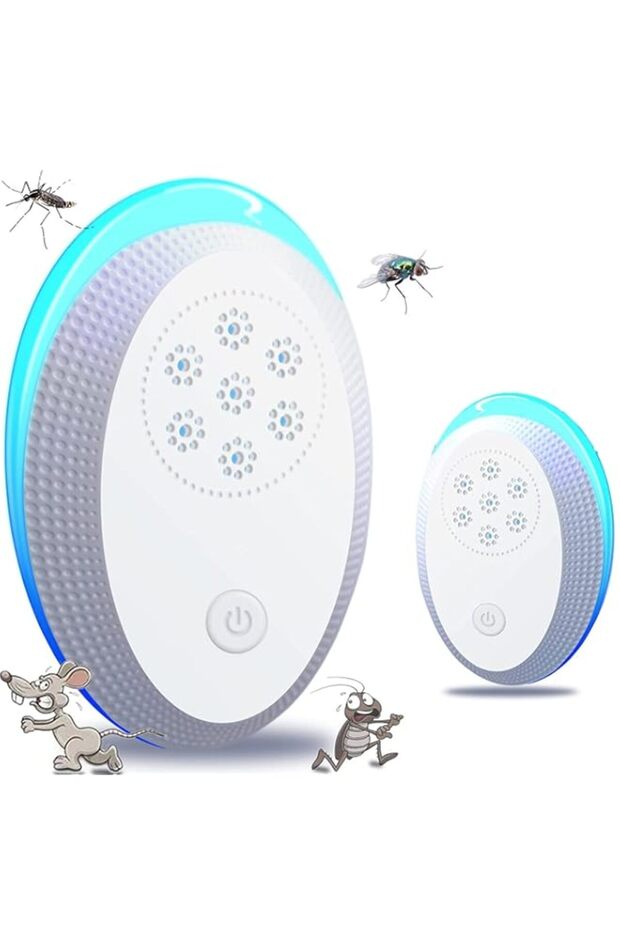 Ultrasonic Pest Repeller, Electronic Insect Repellent Mouse Traps for Indoors, Mosquito Spider Repellent Plugin, Efficient Repelling Rat, Spider, Mosquitoes, Mouse, Cockroach, Bed Bug, Fleas 2 Packs