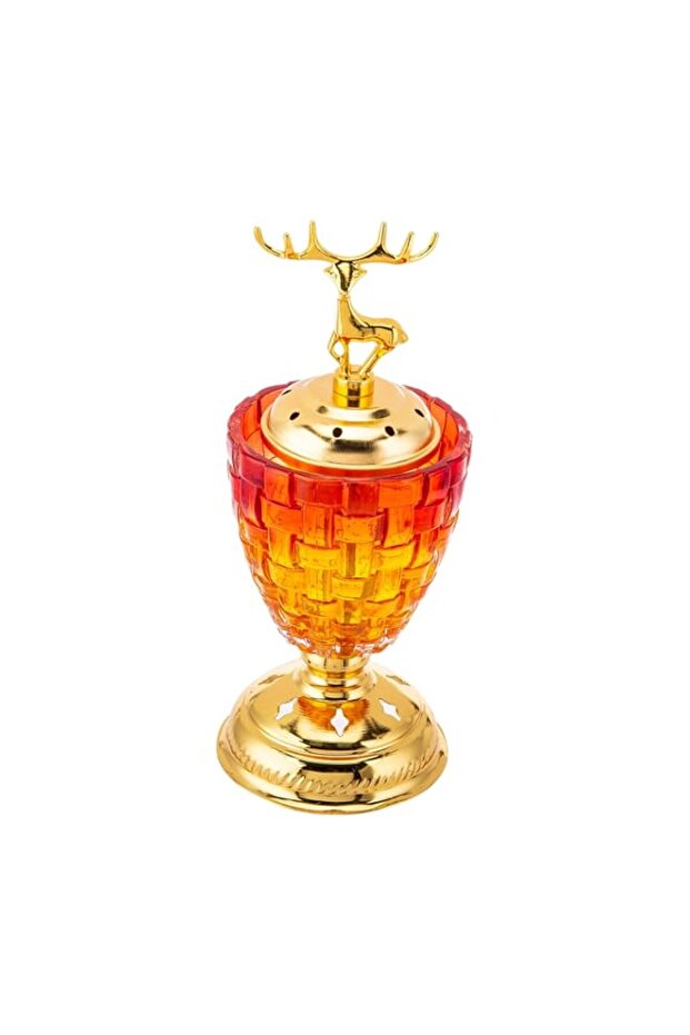 AKDC Incense Burner 9Cm X 9Cm X 14Cm Gold
