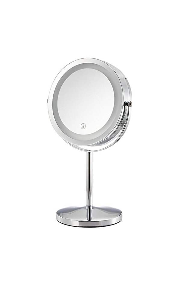 Lighted Magnifying Mirrors - 1x / 10x Magnification Eye Make up Magnifying Mirror With Light - Touch Screen Adjustable LED Light Polished Chrome 7 inch Makeup Magnify Mirror