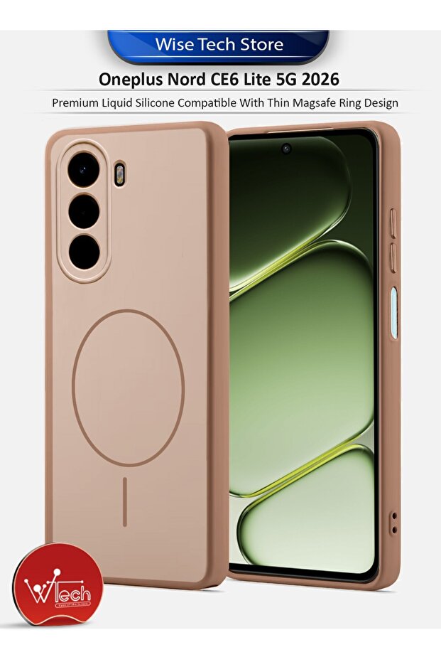 Oneplus Nord CE6 Lite 5G 2026 SilkTouch Premium Matte Silicone Protective with Thin Magsafe Case Cover