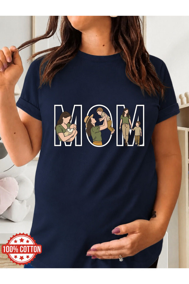 Men's Mom Printed 100% Cotton Maternity T-Shirt