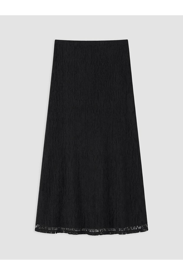 Lcwaikiki Classic Women's A-Line Lace Midi Skirt with Elastic Waist