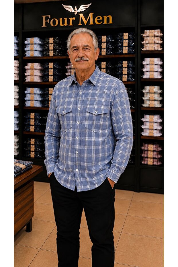 Classic Pattern with 2 Pockets and Long Sleeves