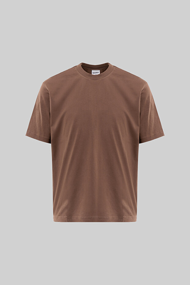 Men's Basic Relaxed Slim Cotton T-Shirt Cocoa