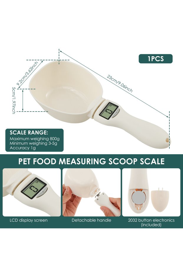 Style B Pet Food Measuring Scoop Food Scale Electronic Dog Cat Feeding Bowl Detachable Measuring Too
