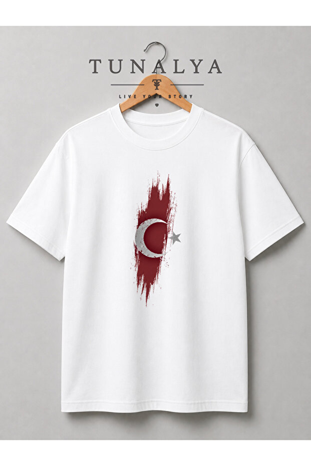 Tunalya Ataturk and Turkish Flag August 30Th October 29Th April 23Rd Designed Premium Printed Unisex Cotton National Day T-Shirt